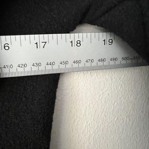 Albert Nipon Blazer Womens Size 4 Wool Blend Black Fringe Details Jacket Lined - Picture 12 of 12